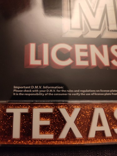 Telaio piastra in metallo Texas Longhorns Stockdale School College University - Foto 6 di 12