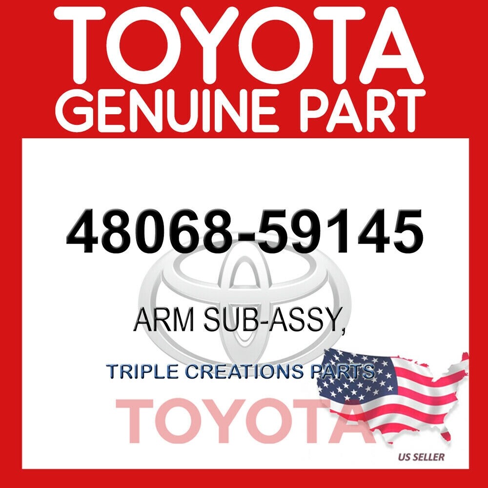 Genuine Toyota 48068-59145 ARM SUB-ASSY, FR SUSP., LOWER NO.1 RH 