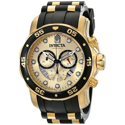 Invicta Men's Watch Pro Diver Scuba Chronograph Gold Tone and