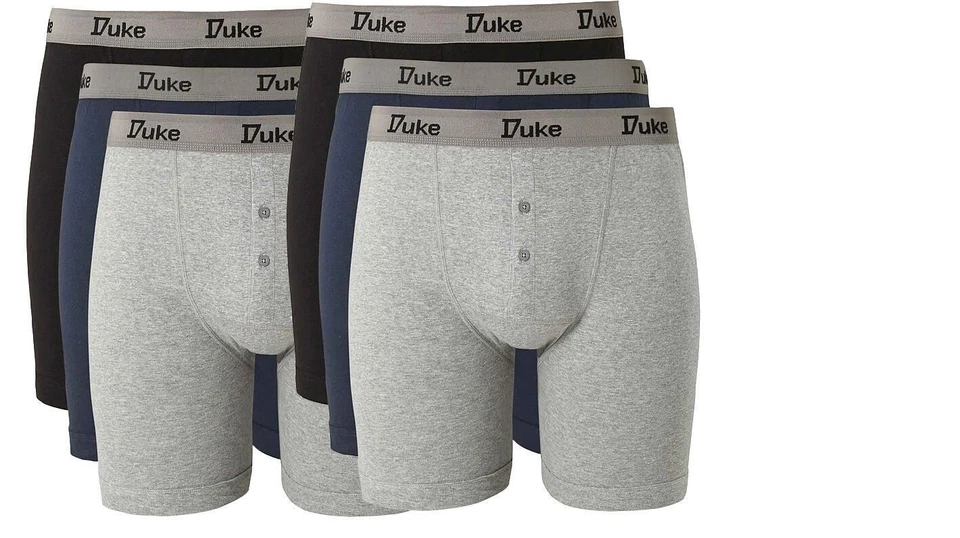 Duke London Uomo '' S 6 Paia Confezione Jersey Cotone Boxer Misura 2XL-10XL - Immagine 2 di 2