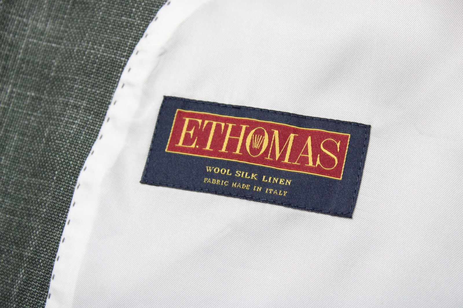 Suitsupply La Spalla Blazer Herren UK 48L Wolle Seide Leinen Einreihig