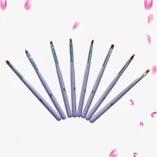 TECHTONGDA 8Pcs Nail Art Tool Nail Flower Brush Petal Pattern Pen Serrated Pen