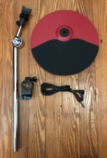 Red 10" Alesis Cymbal w/8" Tom Dual Zone NEW 21" Arm Clamp  Cable Drum