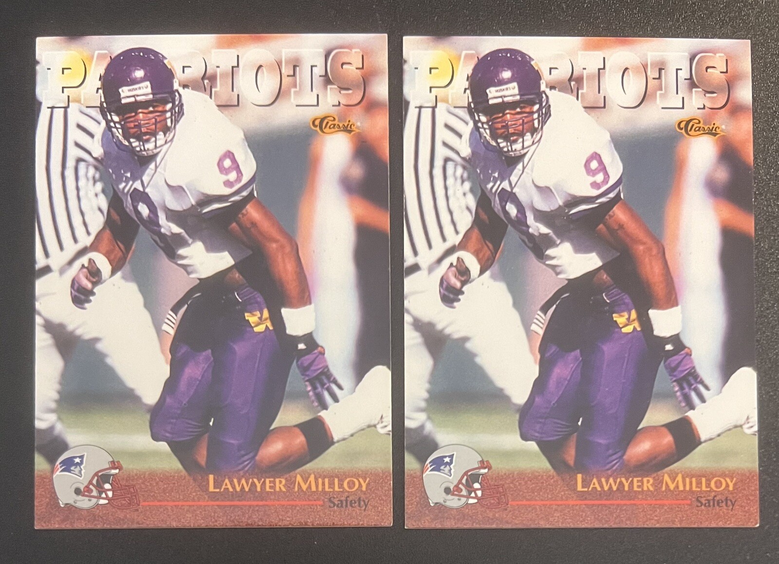 (2) Lawyer Milloy 1996 Classic NFL Draft ROOKIE 59 New England