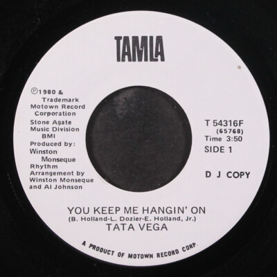 TATA VEGA: you keep me hangin' on / same TAMLA 7'' Single 45 RPM