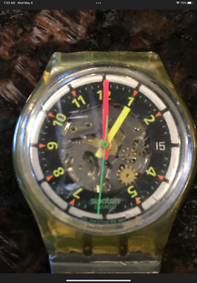 Swatch Watch - GK402 - BLACK LINE 1992 Vintage Swatch  main image 2