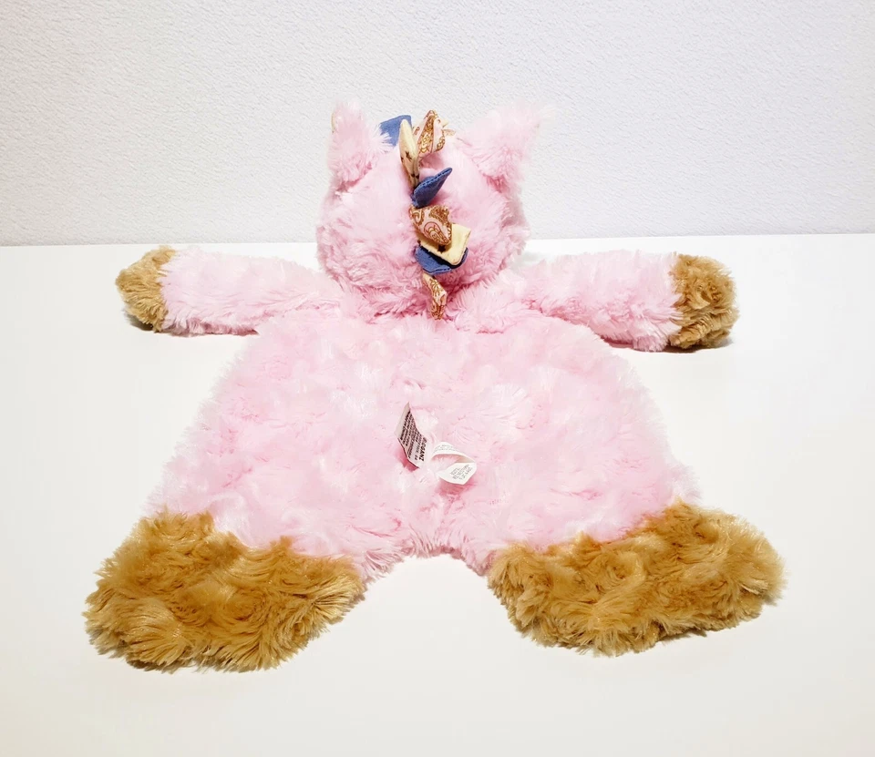Baby Ganz Linda Rosa Plana A Pat Peluche Caballo Pony Lovey Manta de Seguridad 18" Usada en Excelente Condición Foto 4 de 4