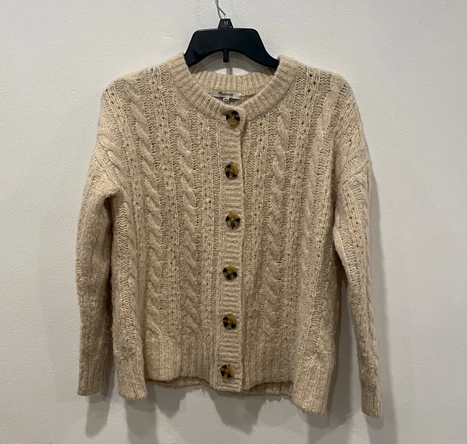 Madewell cable knit best sale cardigan