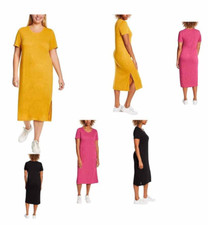 Jessica Simpson Ladies Midi Dress Short Sleeve Side Slit