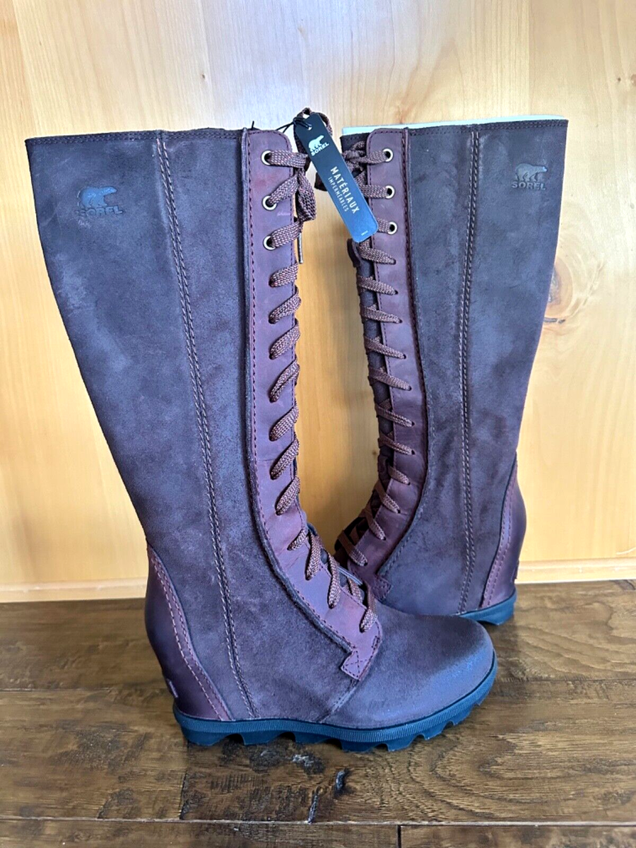 NEW SOREL JOAN OF ARCTIC WEDGE TALL LACE UP Boots Waterproof NEW