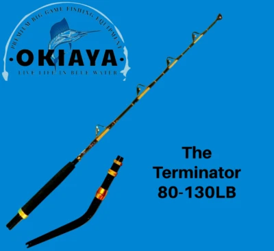 OKIAYA "The Terminator 80-130lb Bent Butt Saltwater Roller Rod 5'6"