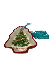 Pioneer Woman Holiday Floral Tree Candy Dish