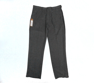 Haggar Men's Cool 18 Performance Dress Pants Classic Fit Flat Front Gray  38x34 | eBay
