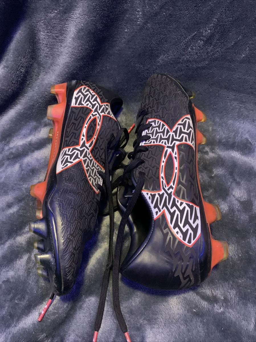 Men s Under Armour Force Black Red Outdoor Soccer Cleat size 8 eBay