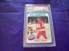 1975 TOPPS HOCKEY #230 TOM LYSIAK PSA 10