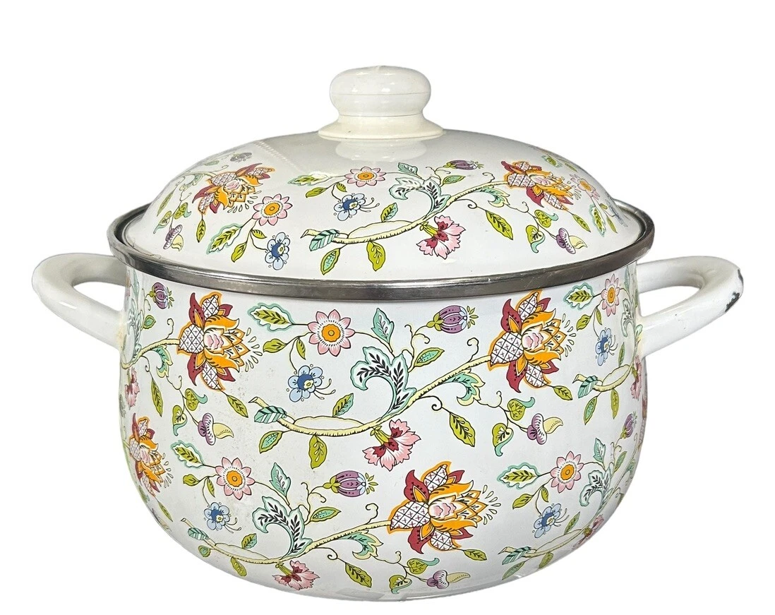 MINTON Haddon Hall 8 QT Stockpot Covered Casserole Enamel Over Metal Cookware
Opens in a new window