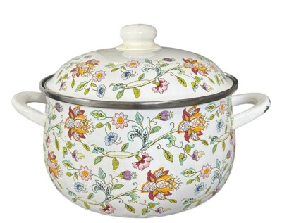 MINTON Haddon Hall 8 QT Stockpot Covered Casserole Enamel Over Metal Cookware