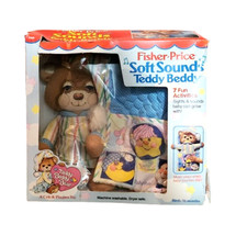 VINTAGE 1986 FISHER PRICE TEDDY BEDDY BEAR SOFT SOUNDS IN ORIGINAL BOX 1405