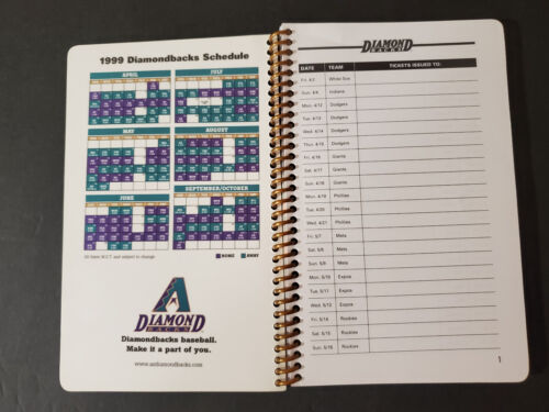 VIntage 1999 Diamondbacks Season Ticket Holder DayTimer / Planner / Calendar NEW - Picture 2 of 5