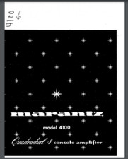 Amplificatore console Marantz 4100 quadradiale 4 manuale di servizio 30 pagine rilegato a pettine