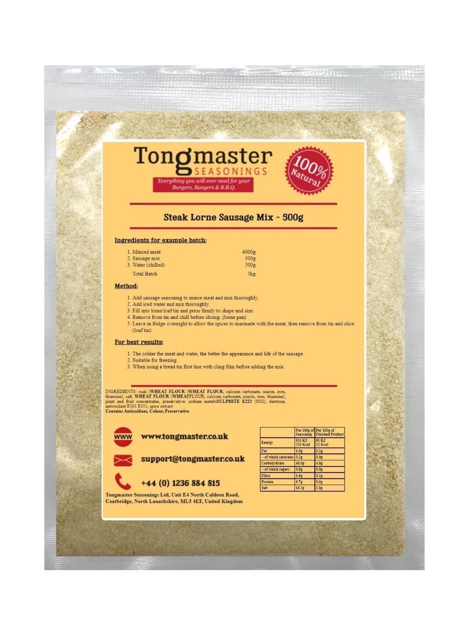 Steak Lorne Sausage Complete Mix - 500g