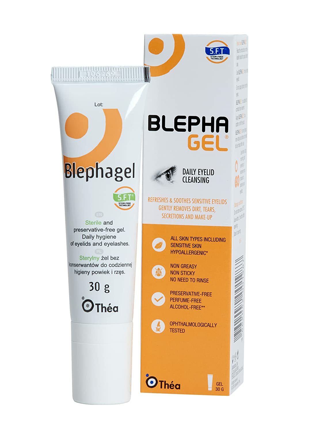 NEW 2x Blephagel 30g Daily Hygiene EyeLids Preservative free cleansing soothing