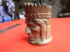 JOE ST CLAIR HAND MADE TOOTHPICK HOLDER NATIVE AMERICAN INDIAN AGATE ANTIQUE RAR — photo 3