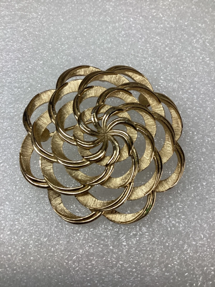 vintage crown trifari brooch gold tone eBay