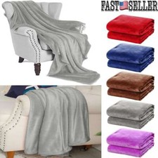 Super Cozy Soft Lightweight Plush Fleece Throw Blanket for Couch Sofa Bed Fluffy