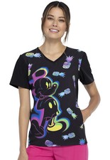 Mickey Mouse Cherokee Scrubs Tooniforms Disney V Neck Top TF627 MKYI