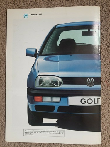 Volkswagon The New Golf MK3 Car Showroom Brochure 1991 - Picture 11 of 11
