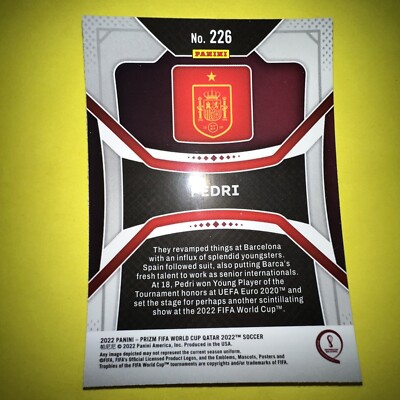 2022 Prizm World Cup FIFA Pedri #226 Base Card Spain FC Barcelona