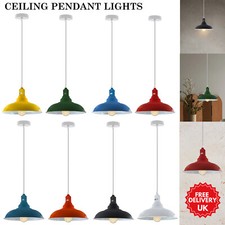 Vintage Pendant Light Shades Retro Ceiling Metal E27 Ceiling Pendant Lampshade