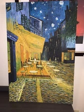 authentic vintage oil painting on canvas after van gogh