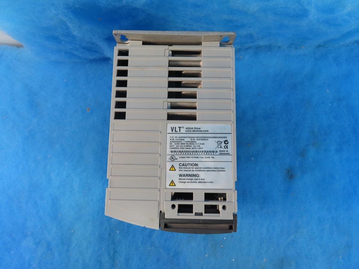 DANFOSS VFD 131F3968 FC-202 VLT AQUA DRIVE 5.5KW 7.5HP 380-480V