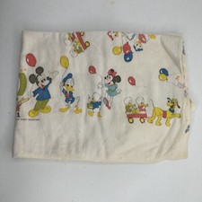 Vintage Disney Mickey Mouse Minnie Mouse Pluto Donald Crib Sheets