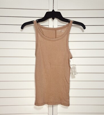Women's Cotton Racerback Crop Tank Top - Slim Fit Sleeveless Dusty Rose Top - View #2