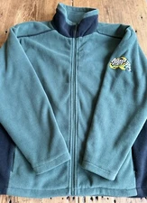 VINTAGE NASCAR RACING Quaker State Jacket Fleece Green Sz Large Lined