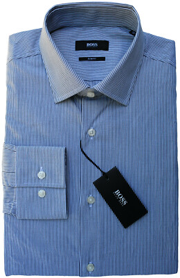 NEU gr. 40 HUGO BOSS HEMD JJENNO BLACK SLIM FIT BLACK LABEL zu Jeans 50388742