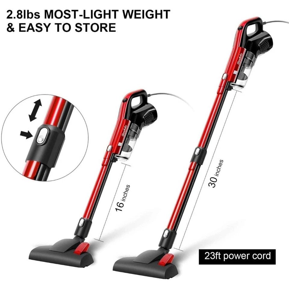 Vacuum Cleaner Corded 17000PA 3 in 1 Stick Vacuum Cleaner with HEPA Filter Light - Image 2 of 4