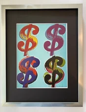 ANDY WARHOL | "MONEY" SIGNED VINTAGE PRINT MATTED | FRAMED