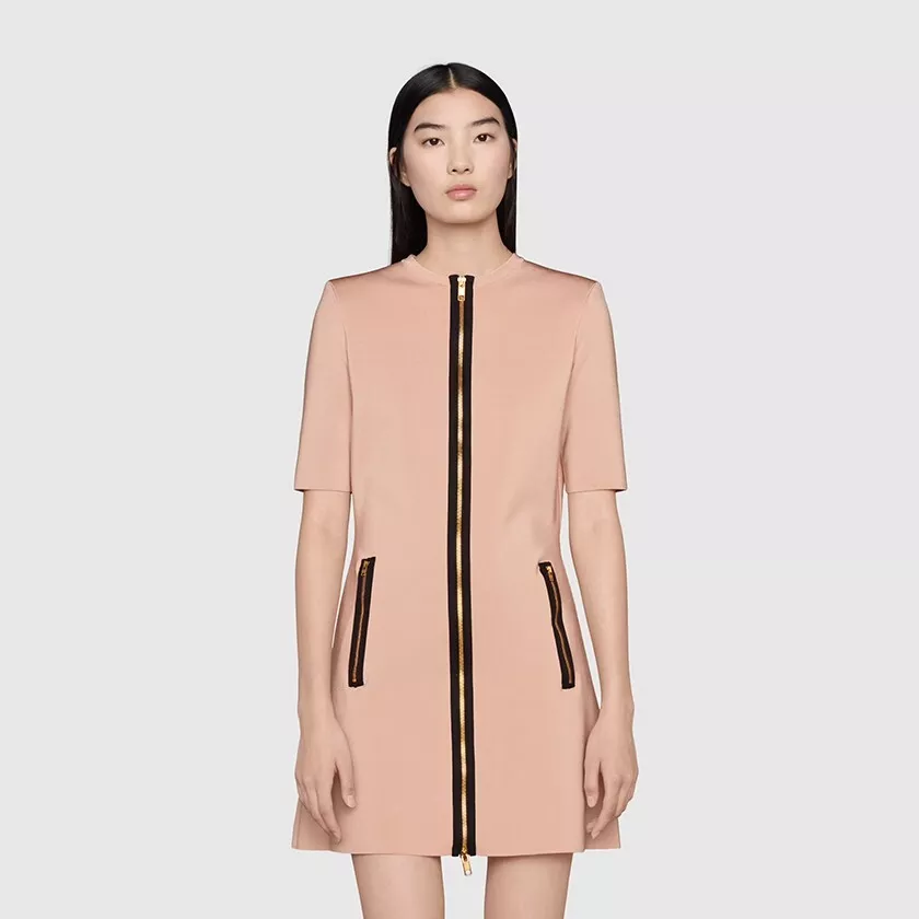 PRIX CONSEILLÉ Robe femme GUCCI poudreuse fermeture éclair complète luxe tricot taille S/M authentique