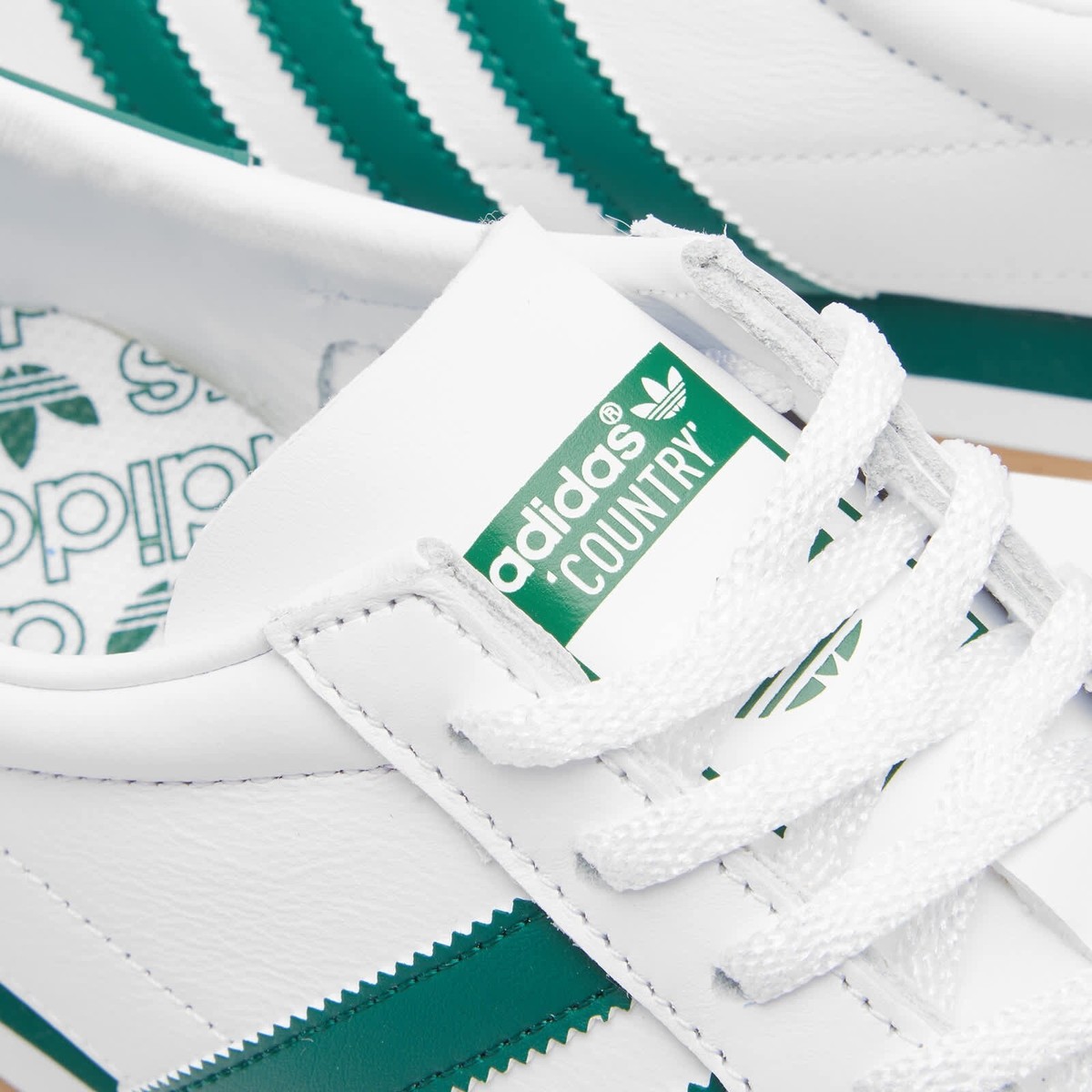 adidas Country OG White Sneakers Green Logo Originals Retro