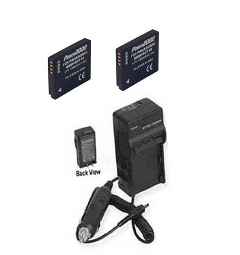 TWO 2x Batteries + Charger for Panasonic DMCFX40EBR DMC-FX48K DMCFX40EBS