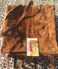 SWISS ARMY 1930s WW2 MILITARY TORNISTER RUCKSACK BACKPACK BAG~ LEATHER & COW FUR