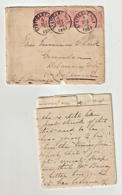 Historical 1887 18 pages Letter (cover) Württemberg Germany,  Stuttgart to US