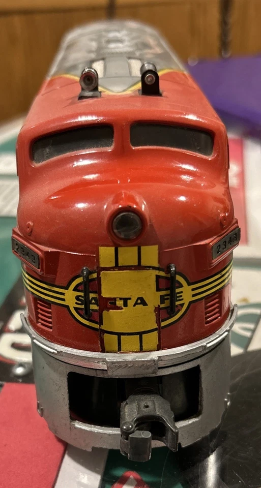 Lionel Original Postwar 1950 2343 GM F3 Set Diesel Locomotive Santa Fe (2) - Image 3 of 4