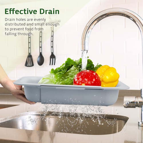 Extendable Colander Strainer Over the Sink, Retractable Kitchen Sink Basket t... - Bild 3 von 6