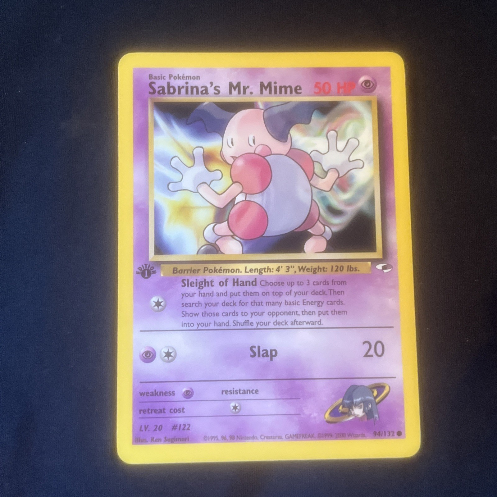 Pokemon Card - Sabrina's Mr. Mime Gym Heroes 1st Edition 94/132 Common NM/MT Vtg