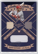 2019 Panini Leather & Lumber and Triple Relics Blue David Fletcher #LLT-DF 1u6